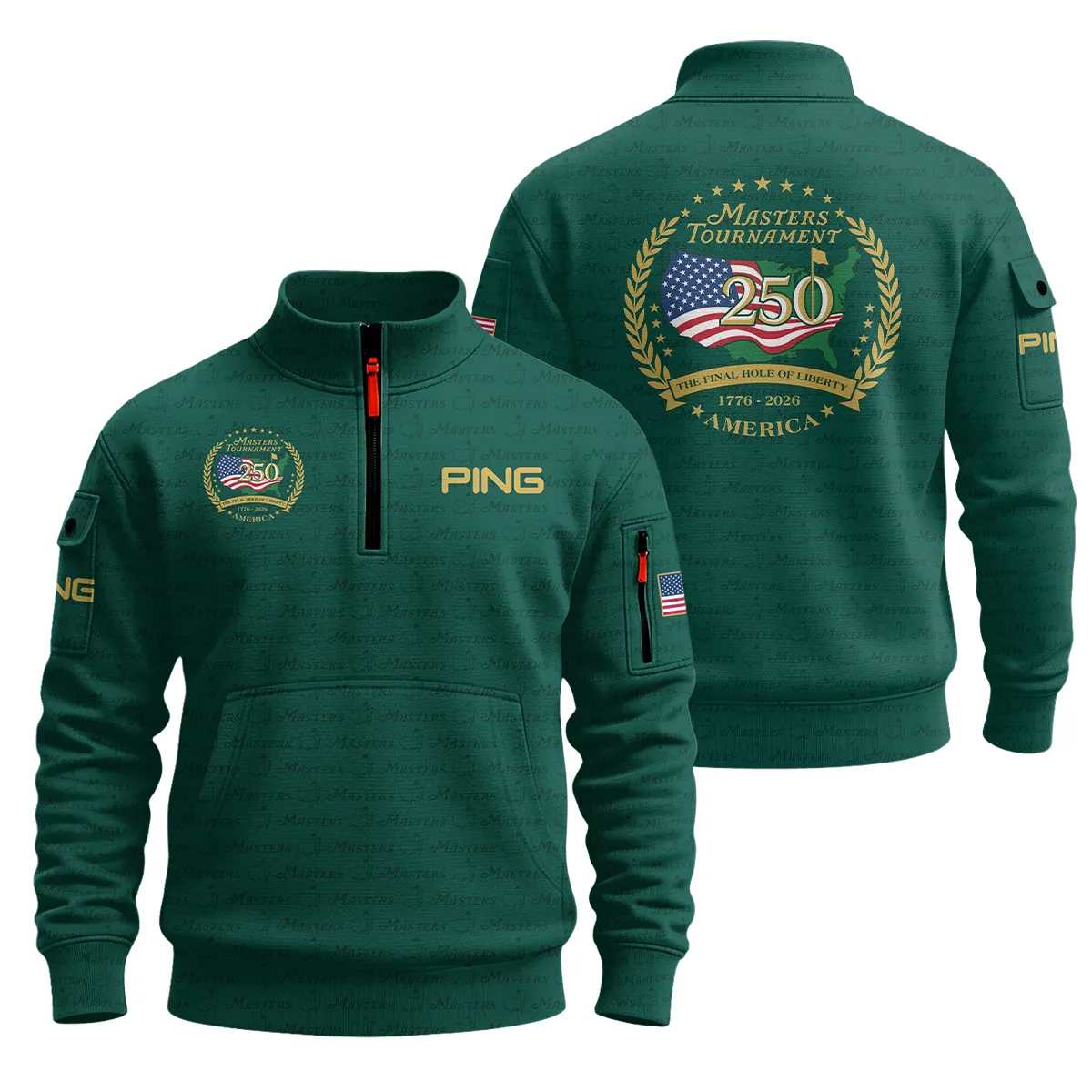 Ping Masters Tournament America 250 Anniversary Sweatshirt Zipper QTMT040325A1PI-SHZ - Image 3