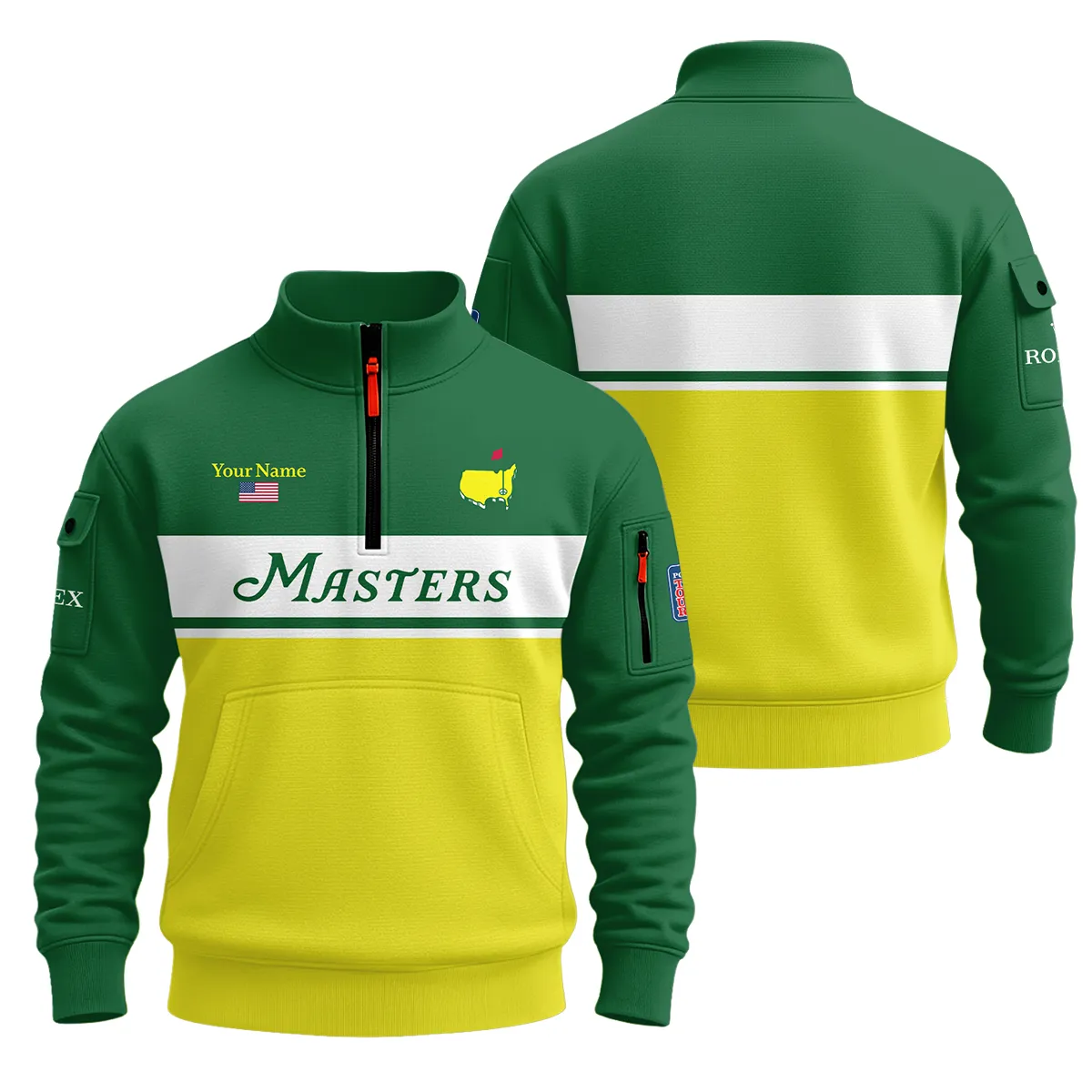 Rolex Masters Tournament Sweatshirt Zipper All Over Prints QTMT100325A1ROX-SHZ - Image 3