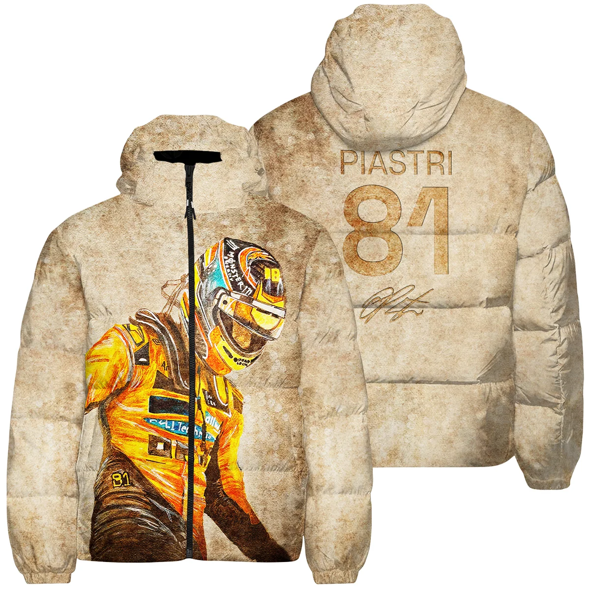 81 Oscar Piastri - Down & Puffer Jackets BLOP121025A3HCJ - Motorsport Apparel