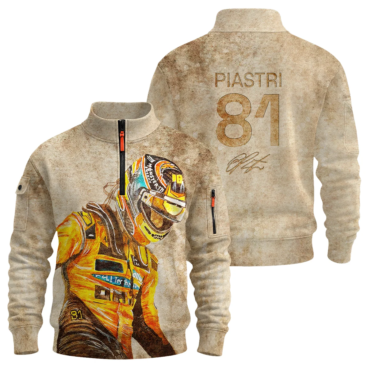 81 Oscar Piastri - Sweatshirt Zipper BLOP121025A3SHZ - Pit Lane Clothing