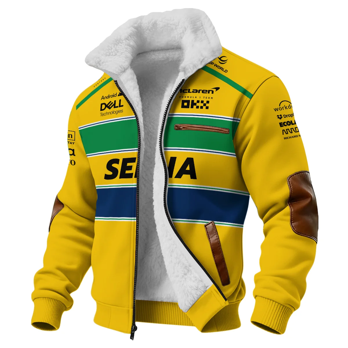 Ayrton Senna McLaren Formula One Fleece Jacket BLF1190525A2FJ - Image 2