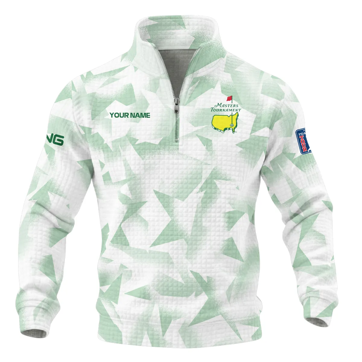 Ping Masters Tournament Quarter Zip Quilted Waffle All Over Prints QTMT030225A3PI-QZW