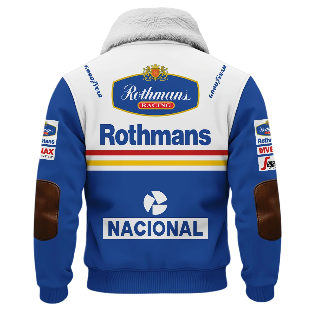 1994 Ayrton Senna Rothmans Williams Renault F1 Fleece Jacket BL3725A6FJ - Image 3