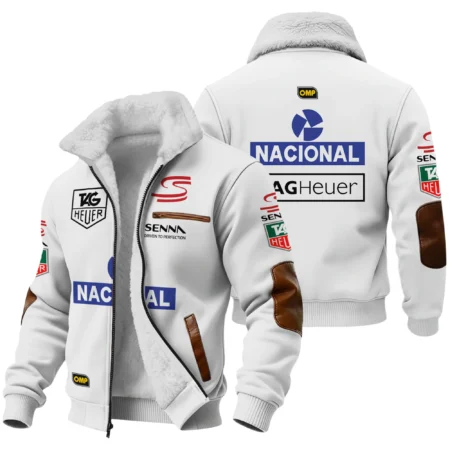 1985 Ayrton Senna John Player Special Lotus F1 Fleece Jacket BL3725A3FJ - Motorsport Lifestyle Wear