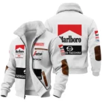 1984 Ayrton Senna Sergio Tacchini Toleman F1 Fleece Jacket BL3725A7FJ - Race Day Design