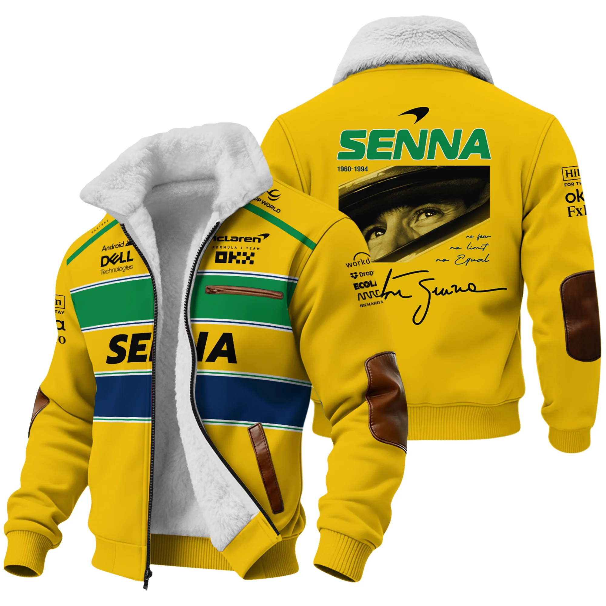 Ayrton Senna McLaren Formula One Fleece Jacket BLF1190525A2FJ