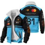 2026 Oscar Piastri 81 McLaren F1 Teamwear Fleece Jacket BLOP25326A3FJ - Cyan