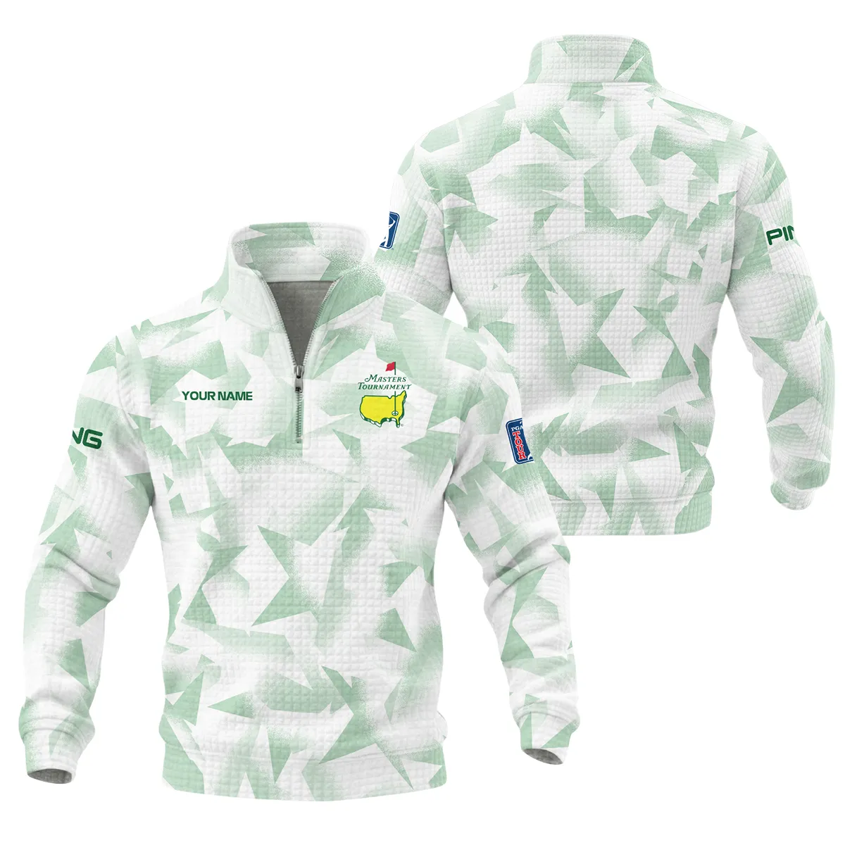 Ping Masters Tournament Quarter Zip Quilted Waffle All Over Prints QTMT030225A3PI-QZW - Image 3