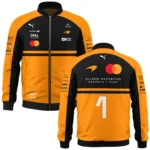 2026 Lando Norris 1 McLaren F1 Teamwear Bomber BLNR25326A1BB - Orange