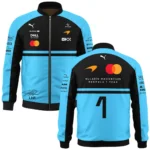 2026 Lando Norris 1 McLaren F1 Teamwear Bomber BLNR25326A3BB - Cyan