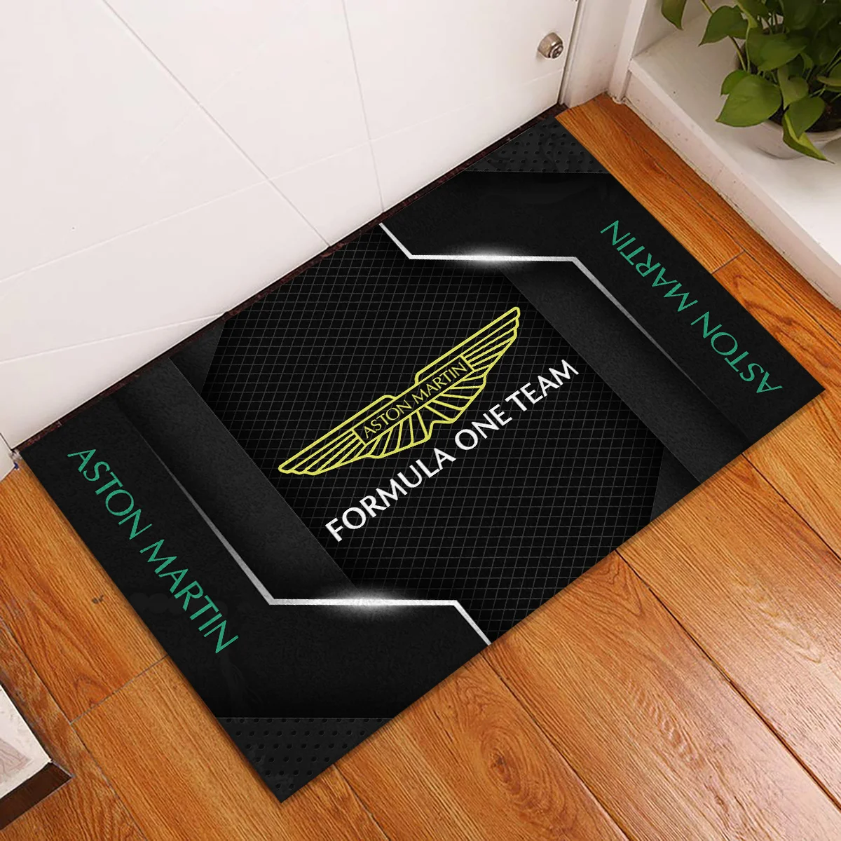 Aston Martin F1 Rubber Base Doormat - All Over Print BLF1139A7AM - Image 2