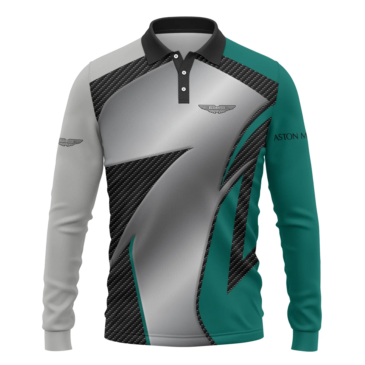 Aston Martin F1 Team For Fans - Long Polo Shirt BLVAF1031225A2AMLPL - Image 2