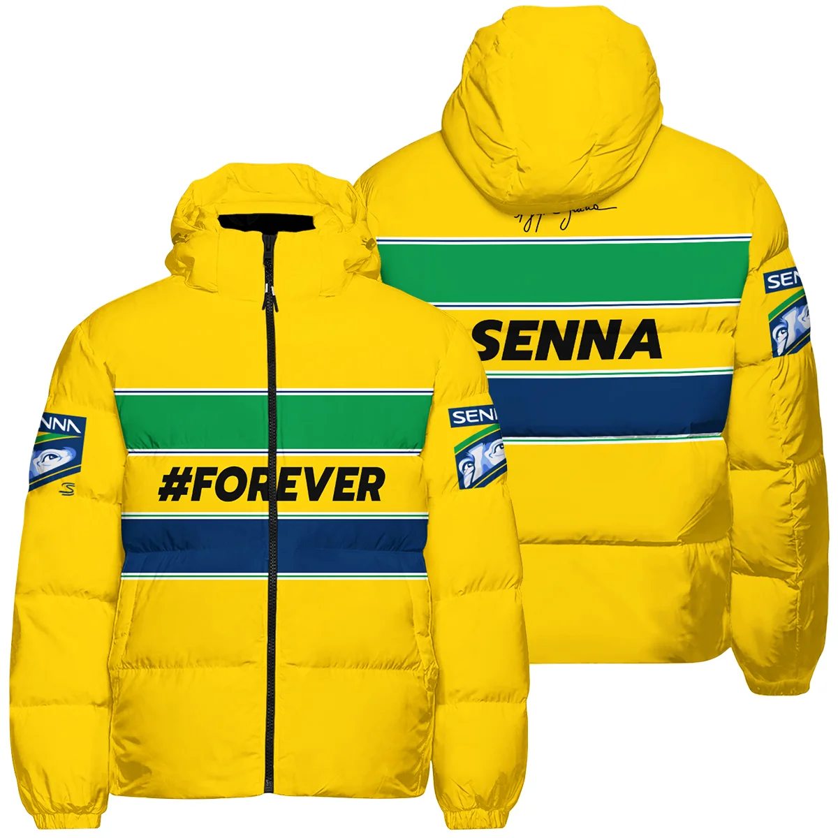 Ayrton Senna McLaren F1 Down & Puffer Jackets BLF1190525A1HCJ - Motorsport Apparel