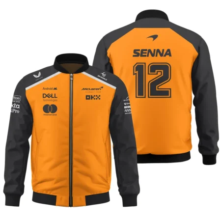 Ayrton Senna The Racing Legend McLaren F1 Bomber BLF16625A2BB - Racing Lifestyle Clothing