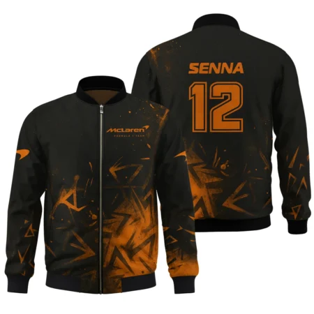Ayrton Senna The Racing Legend McLaren F1 Bomber BLF16625A3BB - F1 Fan Gear