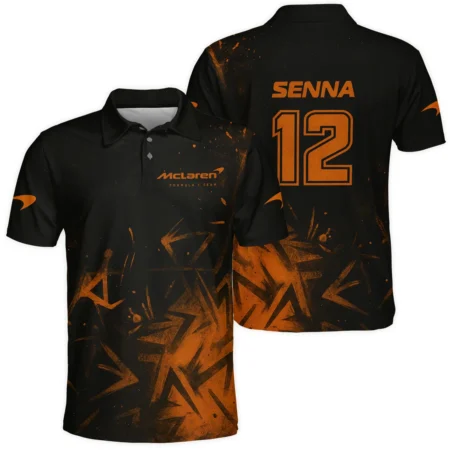 Ayrton Senna The Racing Legend McLaren F1 Polo Shirt BLF16625A3PL - Formula Racing Apparel