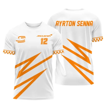 Ayrton Senna The Racing Legend McLaren F1 T-Shirt BLF16625A4TS - Motorsport Lifestyle Wear