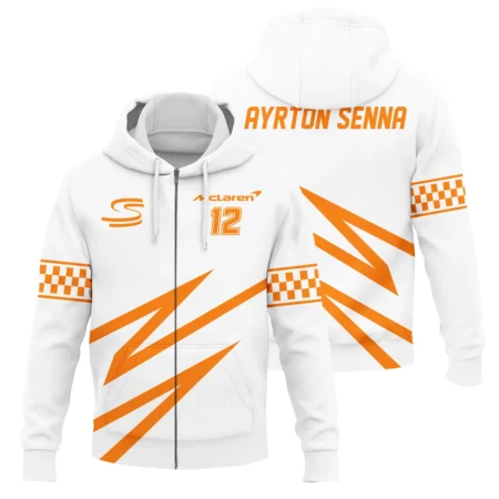 Ayrton Senna The Racing Legend McLaren F1 Zipper Hoodie BLF16625A4ZHD - Trackside Outfit