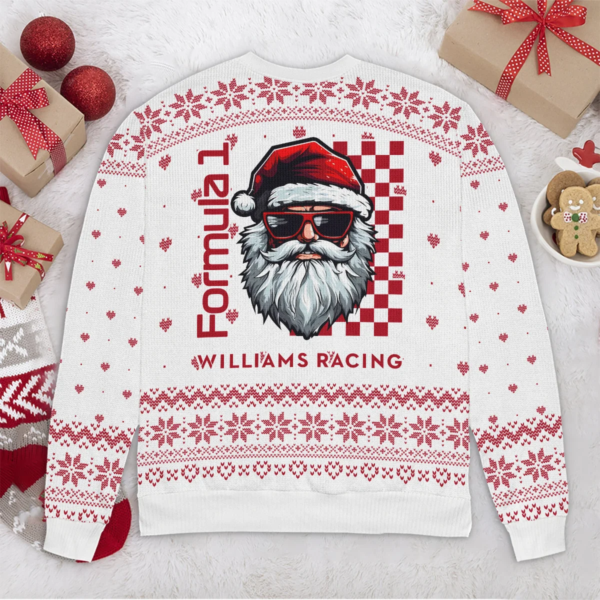 Badass Santa Racing Williams Formula 1 - Ugly Sweater BLVAF1220925A27WIL - Image 6