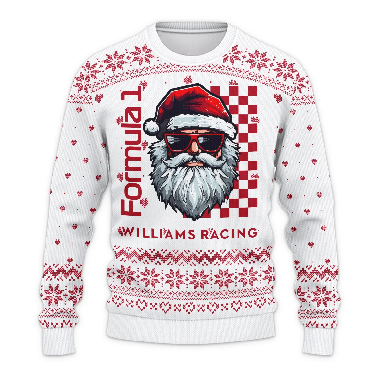 Badass Santa Racing Williams Formula 1 - Ugly Sweater BLVAF1220925A27WIL - Image 2