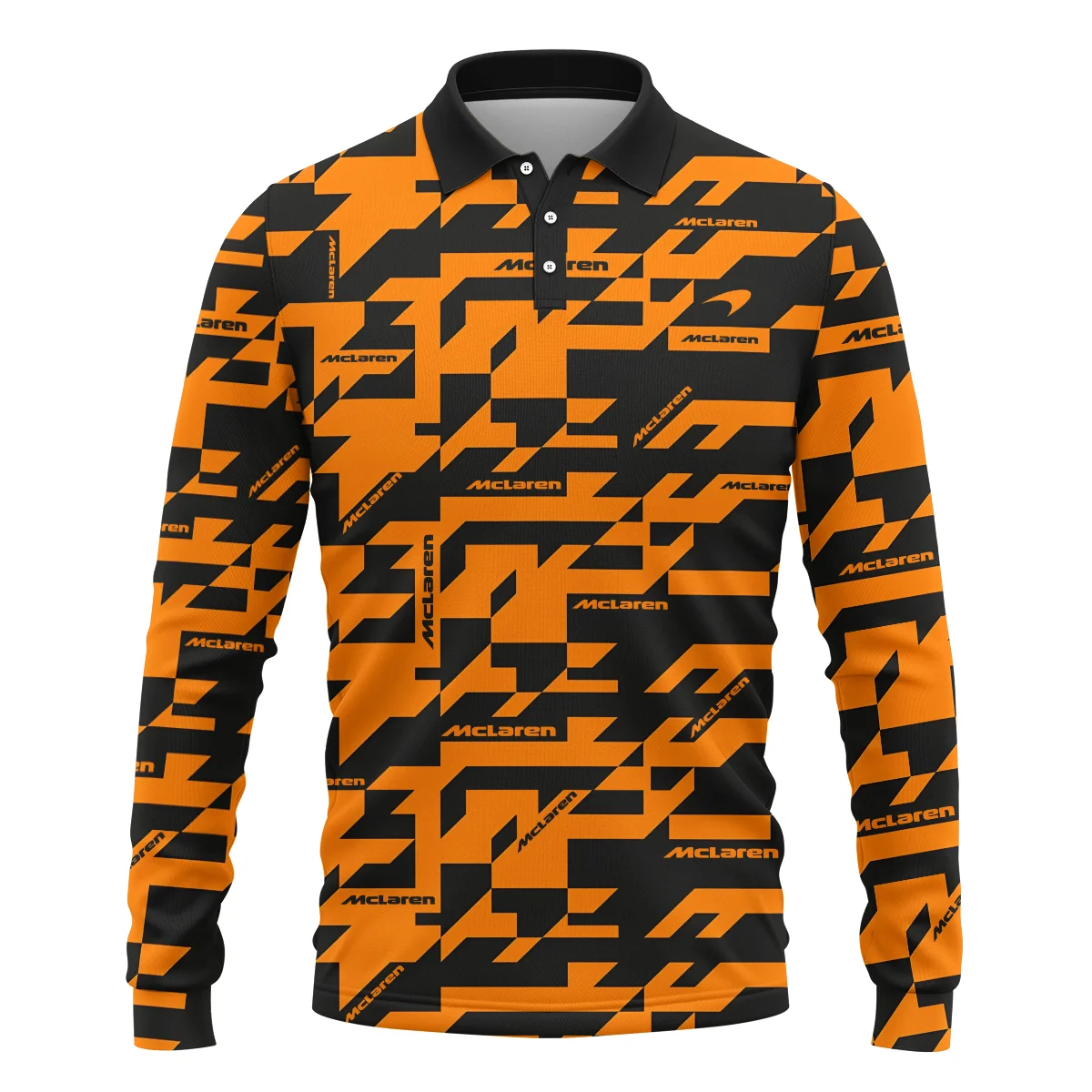 Camo Livery McLaren F1 Long Polo Shirt All Over Prints BLMCL9525A3LPL - Image 2