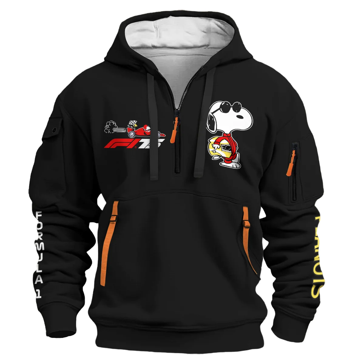 Celebrating 75 Years Hoodie Half Zip BLF112925A1HDF - Race Day Design - Image 2