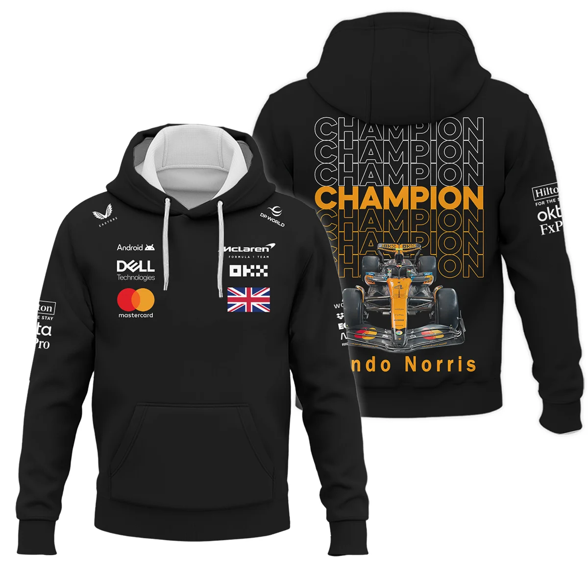 Champion 2025 Lando Norris McLaren F1 Team Hoodie BLVALN051225A1HD - Race Day Design