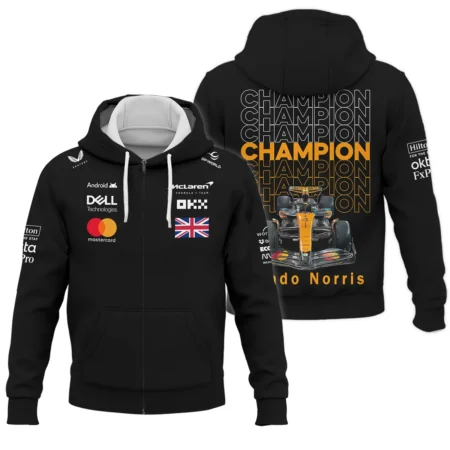 Champion 2025 Lando Norris McLaren F1 Team Zipper Hoodie BLVALN051225A1ZHD - Pit Lane Clothing