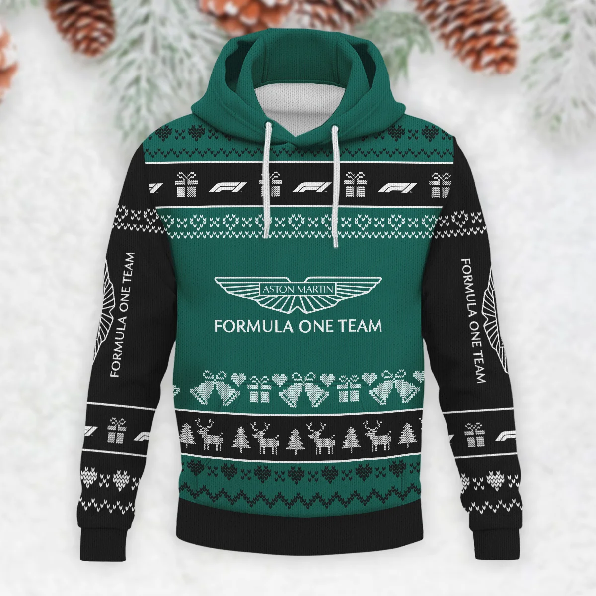 Christmas Collection Aston Martin Formula 1 - Knitted Hoodie BLVAF12209250A5AM - Image 2