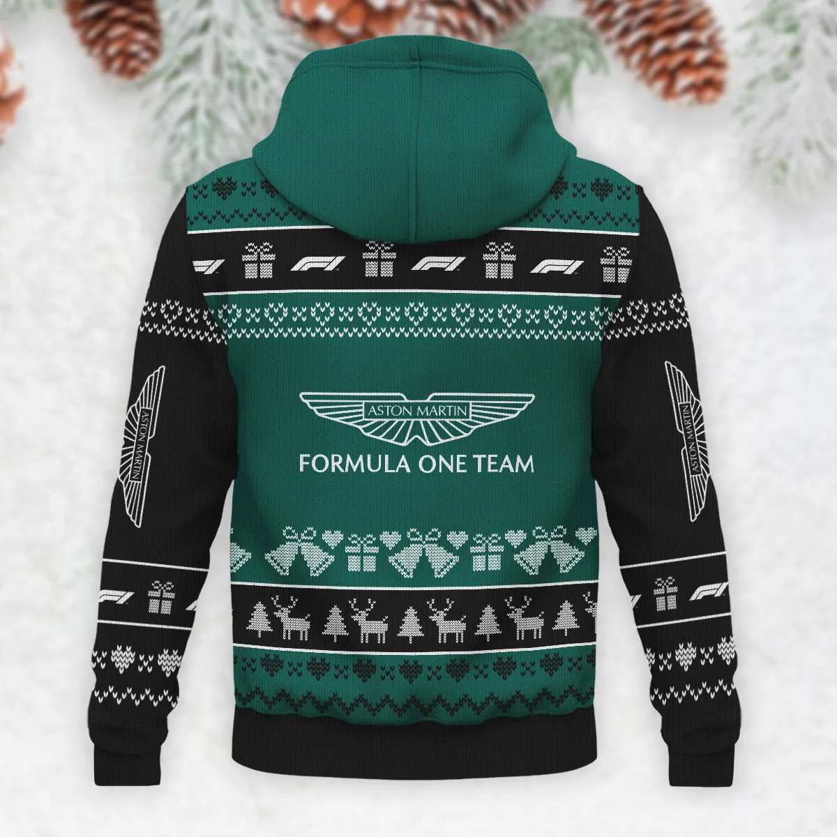 Christmas Collection Aston Martin Formula 1 - Knitted Hoodie BLVAF12209250A5AM - Image 3