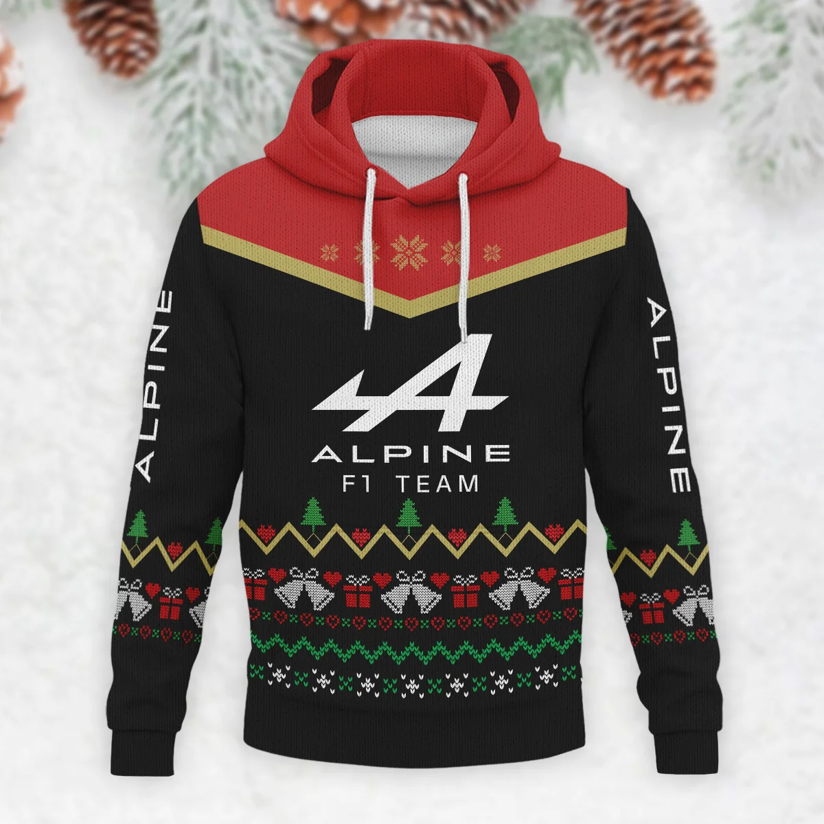 Christmas Gift Alpine Formula 1 - Knitted Hoodie BLVAF12209250A7ALP - Image 2