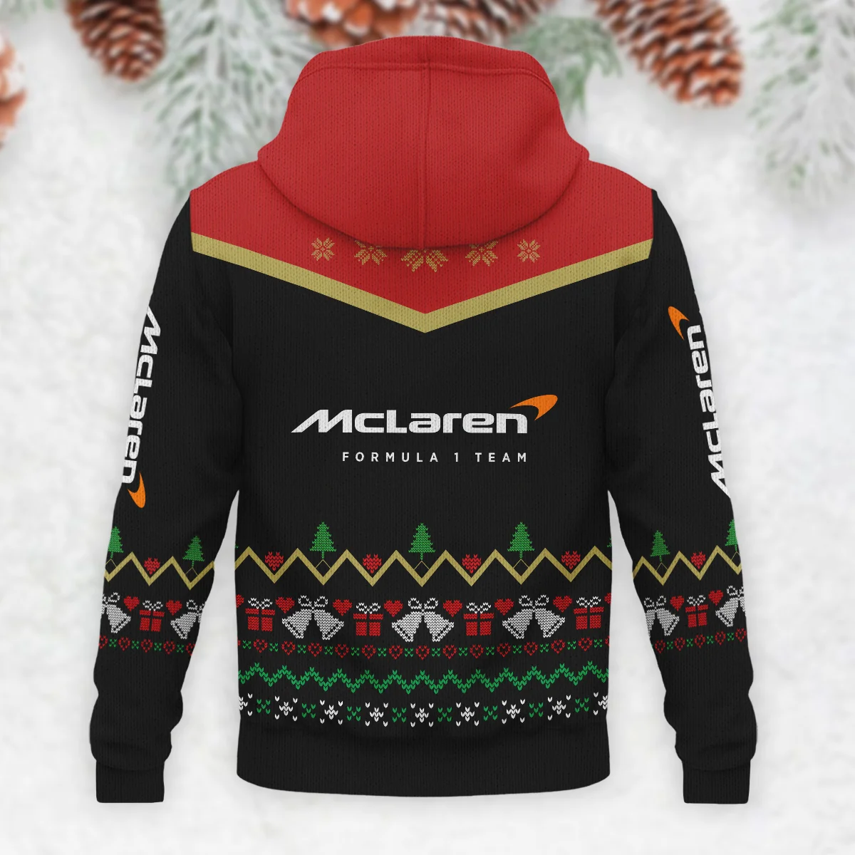 Christmas Gift McLaren Formula 1 - Knitted Hoodie BLVAF12209250A7MCL - Image 3