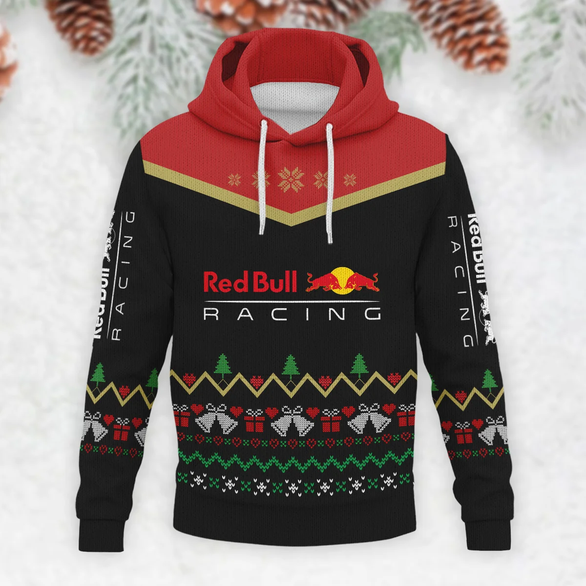 Christmas Gift Red Bull Racing Formula 1 - Knitted Hoodie BLVAF12209250A7RBR - Image 2