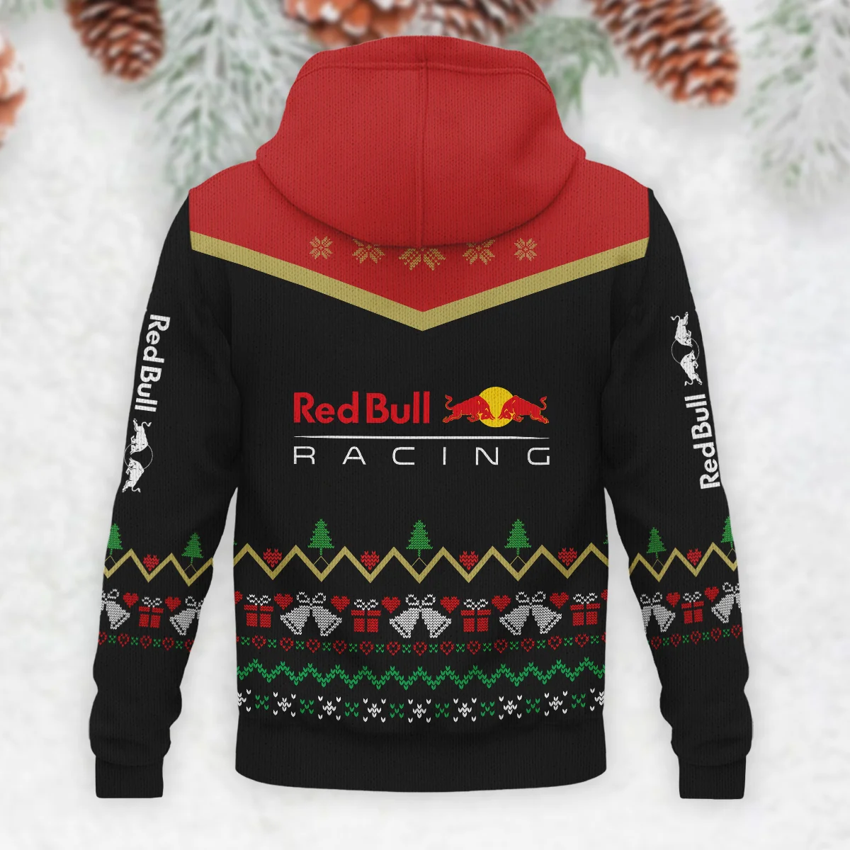 Christmas Gift Red Bull Racing Formula 1 - Knitted Hoodie BLVAF12209250A7RBR - Image 3