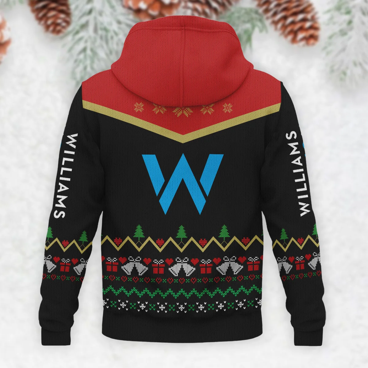 Christmas Gift Williams Formula 1 - Knitted Hoodie BLVAF12209250A7WIL - Image 3
