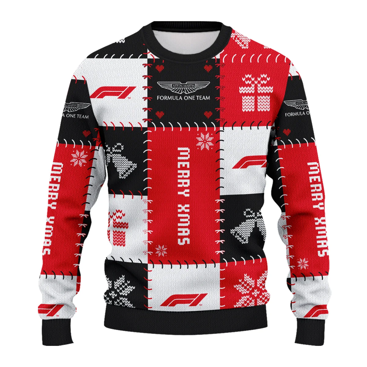 Christmas Pattern Aston Martin Formula 1 - Ugly Sweater BLVAF1220925A9AM - Image 2