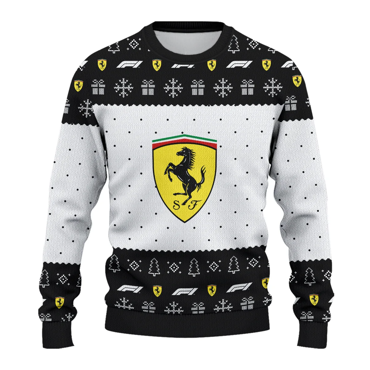 Christmas Pattern Ferrari Formula 1 - Ugly Sweater BLVAF1220925A1FRR - Image 2