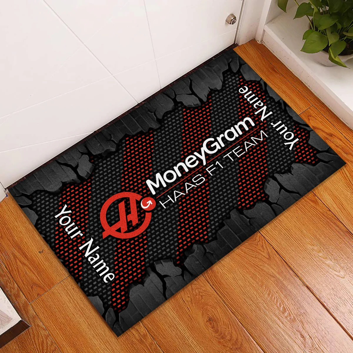 Custom Name Haas F1 Rubber Base Doormat - All Over Print BLF1139A11HAAS - Image 2