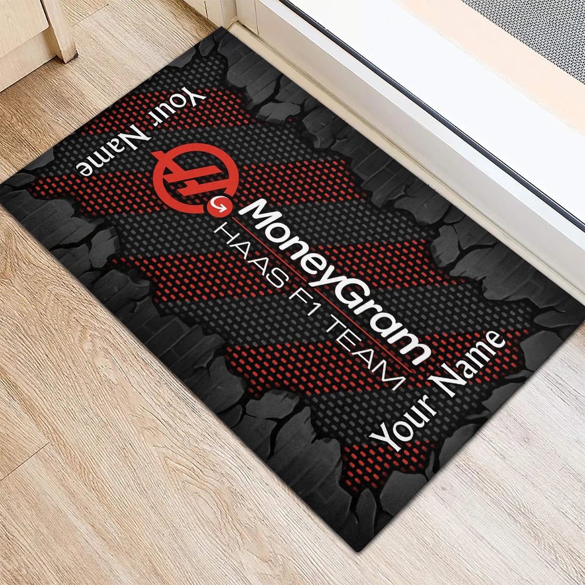 Custom Name Haas F1 Rubber Base Doormat - All Over Print BLF1139A11HAAS - Image 3