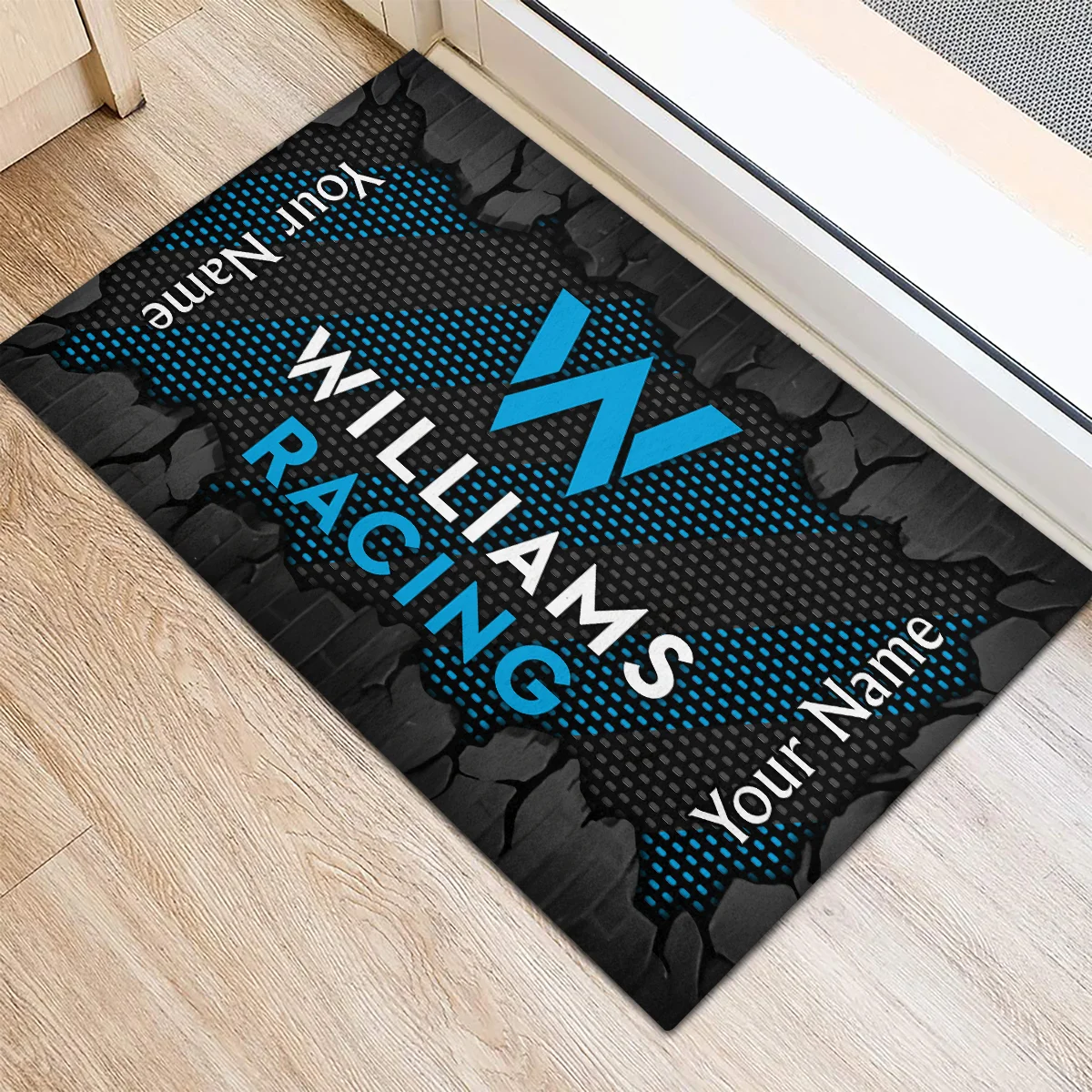 Custom Name Williams F1 Rubber Base Doormat - All Over Print BLF1139A11WIL - Image 3
