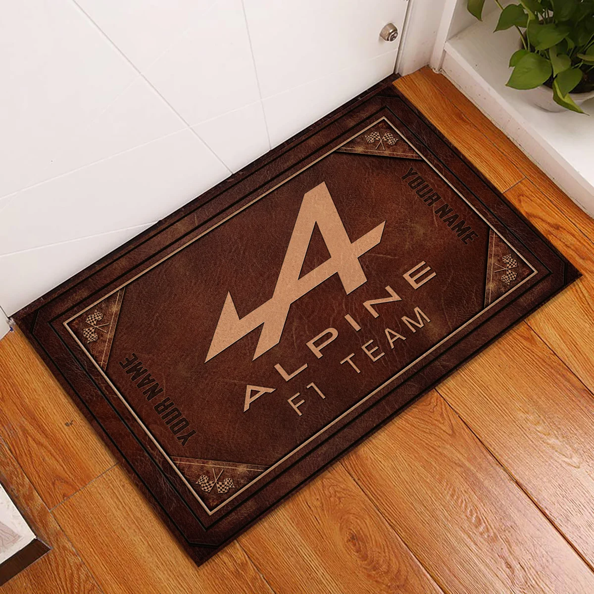 Custom Your Name Alpine F1 Rubber Base Doormat - All Over Print BLF1139A9ALP - Image 2