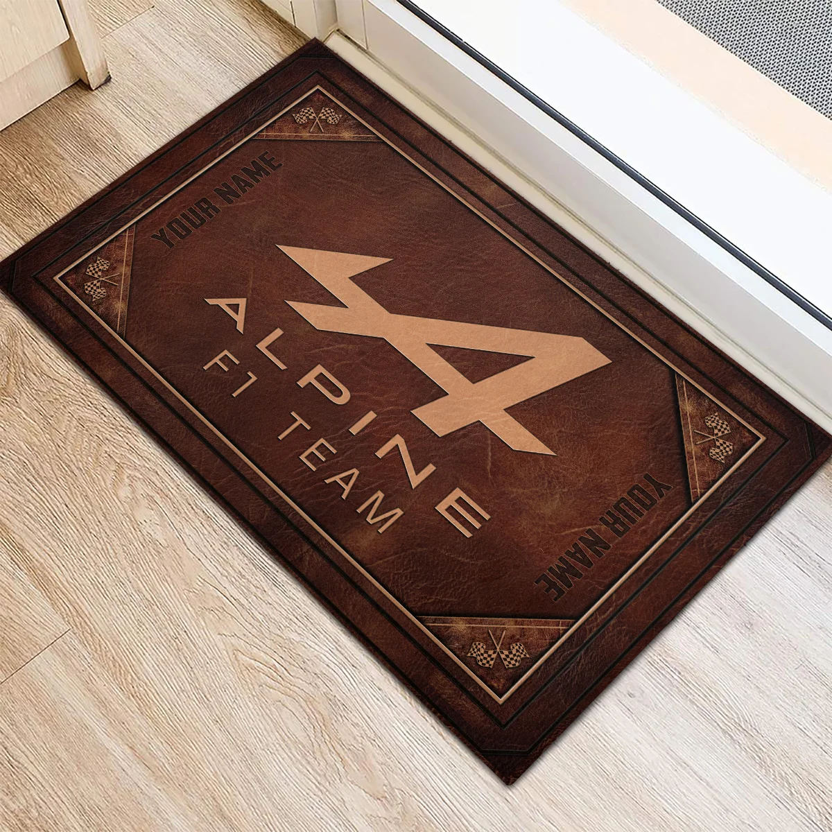 Custom Your Name Alpine F1 Rubber Base Doormat - All Over Print BLF1139A9ALP - Image 3