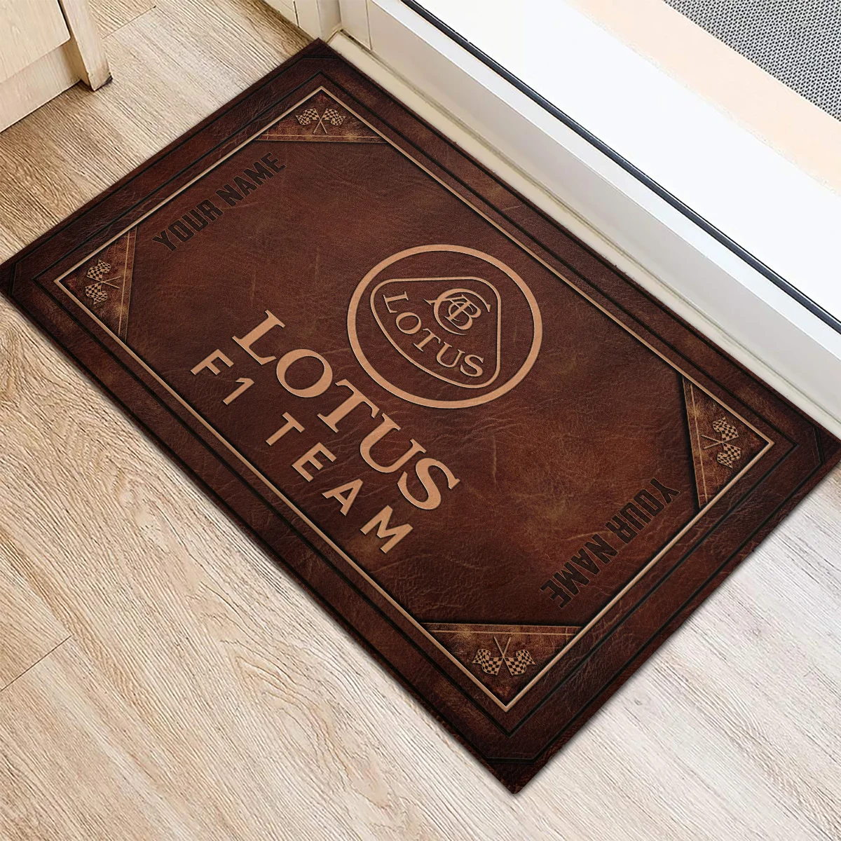 Custom Your Name Lotus F1 Rubber Base Doormat - All Over Print BLF1139A9LT - Image 3
