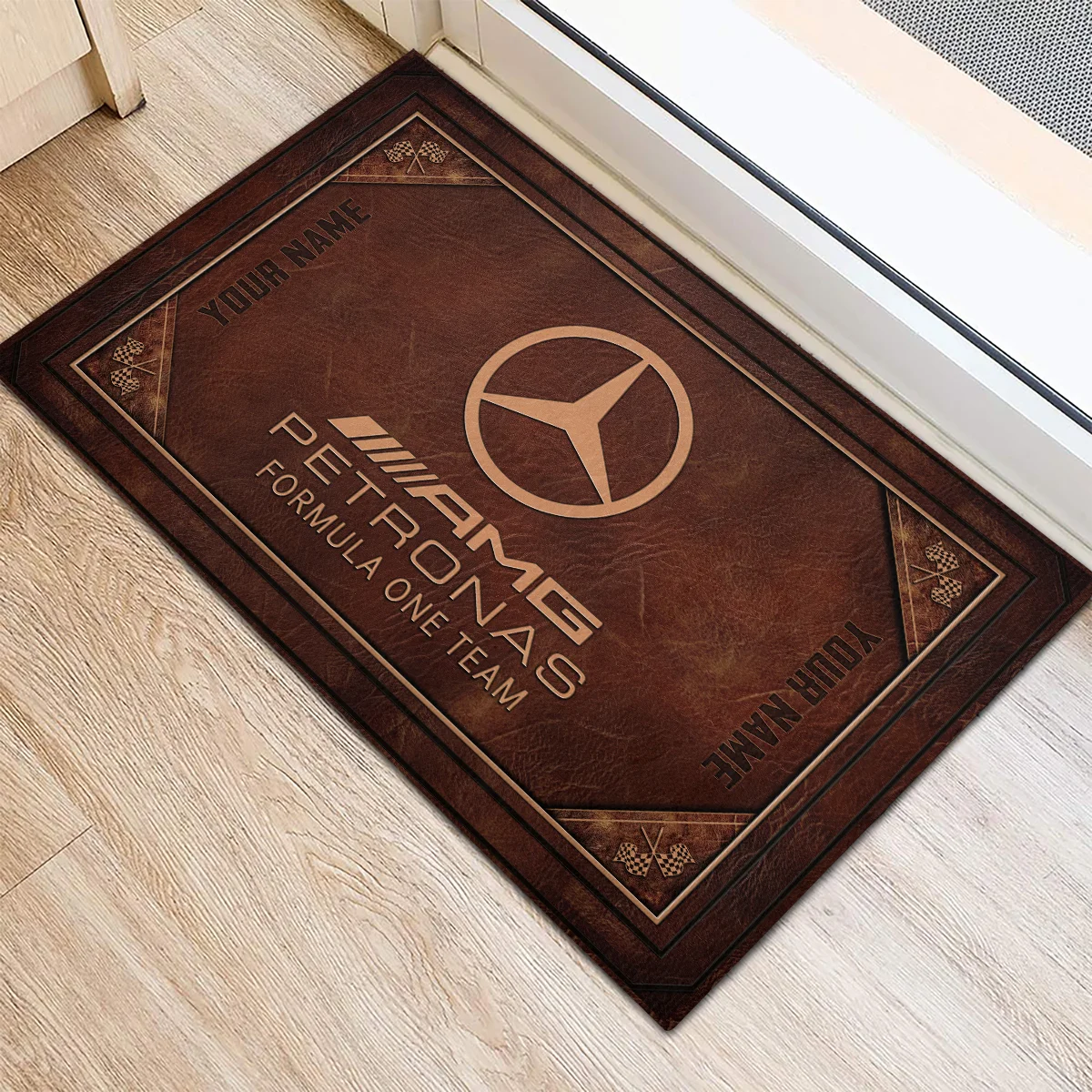 Custom Your Name Mercedes F1 Rubber Base Doormat - All Over Print BLF1139A9MER - Image 3