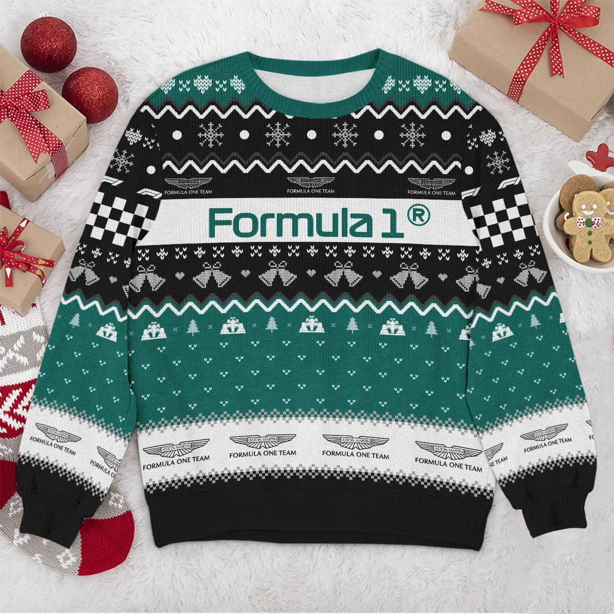 Xmas Aston Martin Formula 1 - Ugly Sweater BLVAF1220925A12AM - Racing Lifestyle Clothing - Image 4