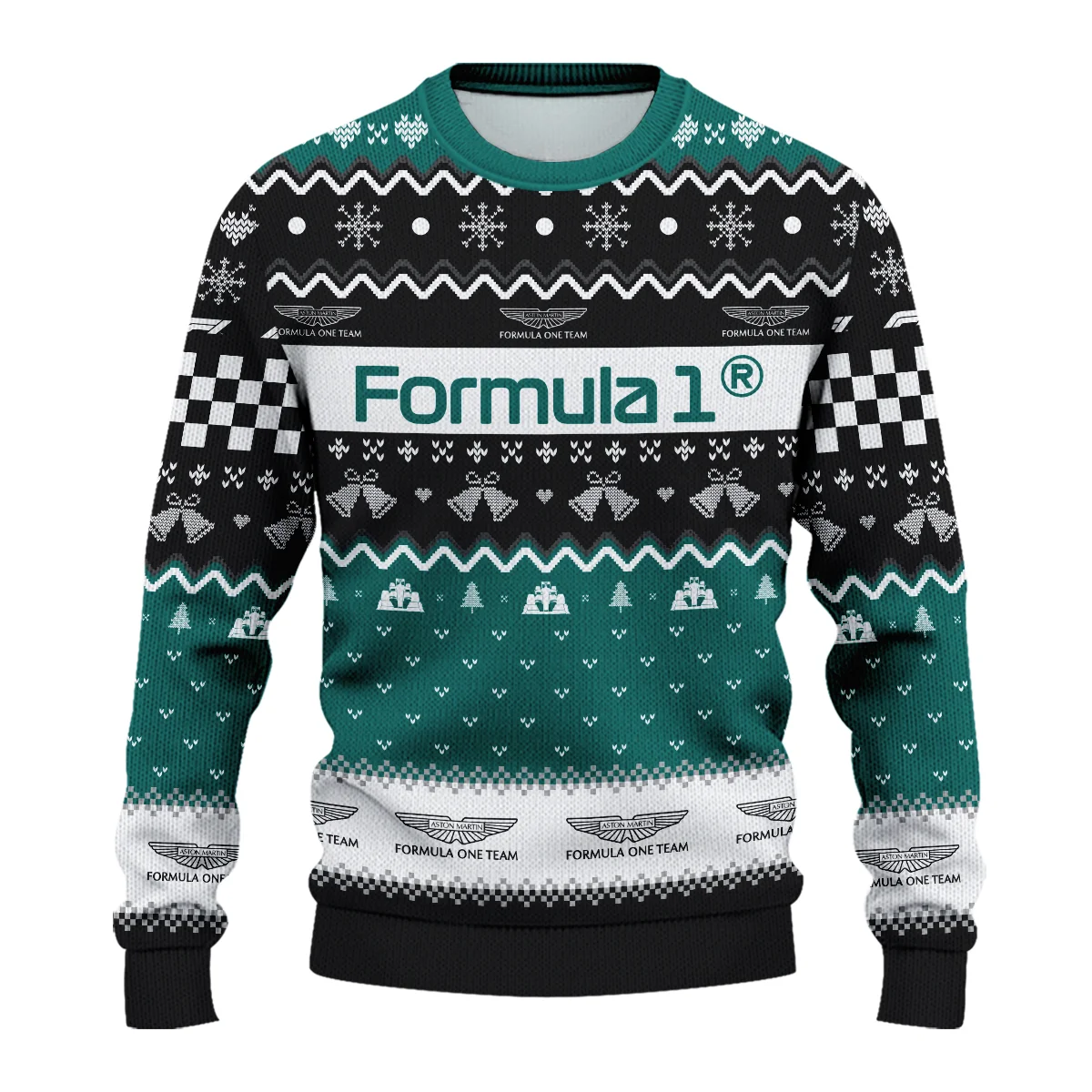 Xmas Aston Martin Formula 1 - Ugly Sweater BLVAF1220925A12AM - Racing Lifestyle Clothing - Image 2