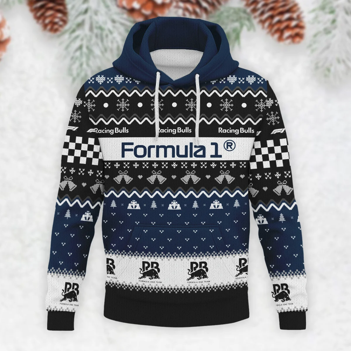 Xmas Racing Bulls Formula 1 - Knitted Hoodie BLVAF12209250A12RAC - Image 2