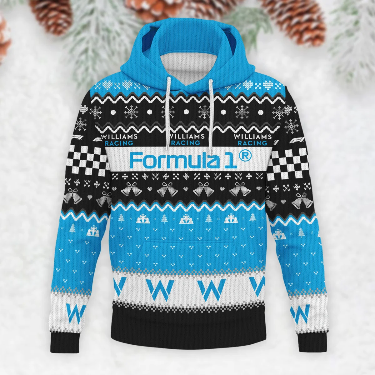 Xmas Williams Formula 1 - Knitted Hoodie BLVAF12209250A12WIL - Image 2