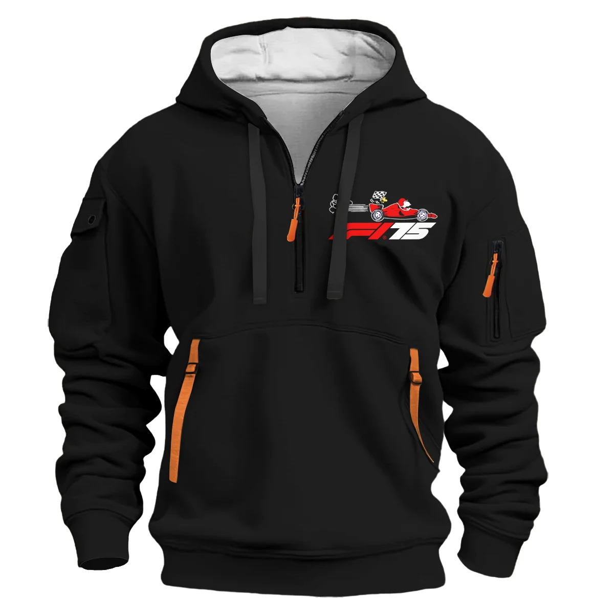 F1 x Snoopy Peanuts Pit Crew Hoodie Half Zip BLF112925A2HDF - Motorsport Lifestyle Wear - Image 2