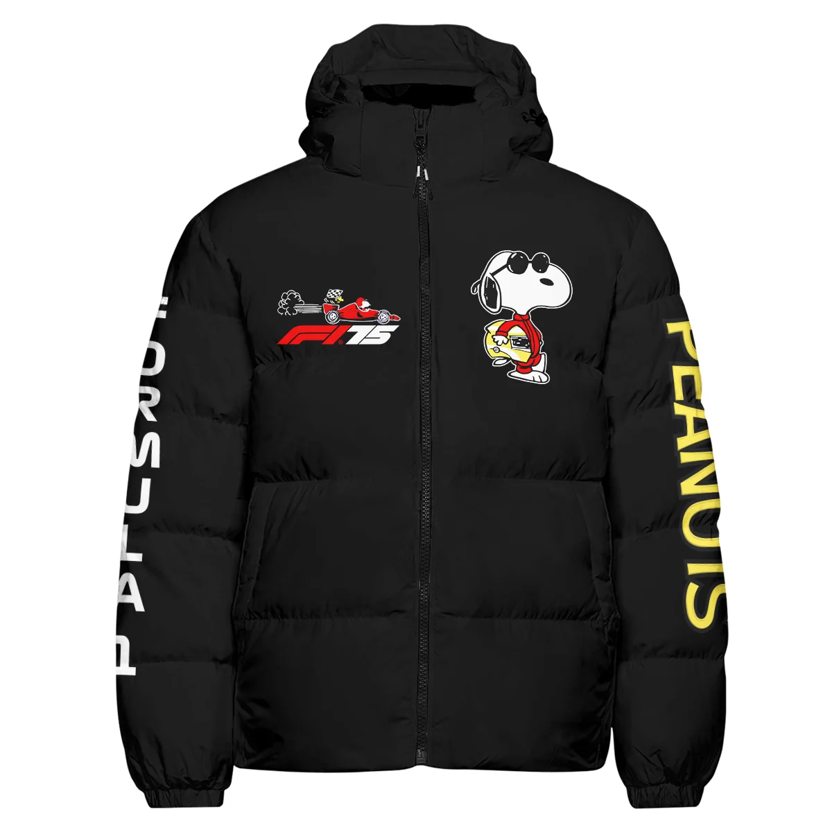 F1 x Snoopy Peanuts Pit Crew Joe Cool Down & Puffer Jackets BLF112925A1HCJ - Motorsport Apparel - Image 2